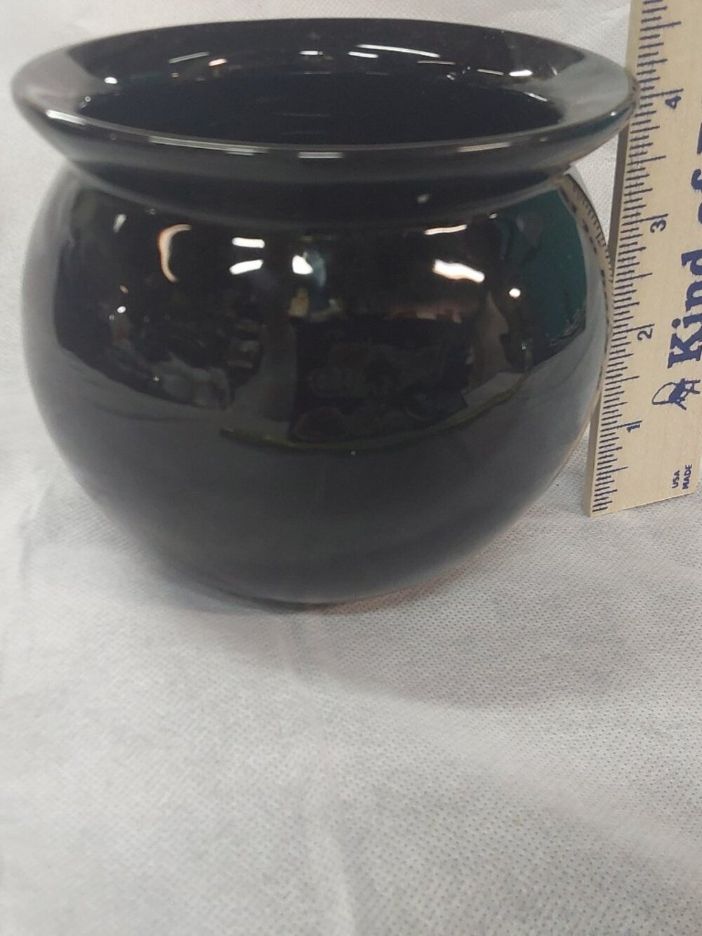 Small black food safe cauldron bowl